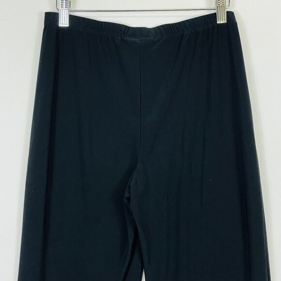 Frank Lyman Designs Black Slinky Stretchy Cropped Leggings Pants Womens 10 - Picture 4 of 6